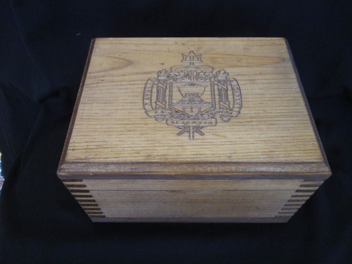 Official Licensed United States Naval Academy laser engraved logo Mini Accessory Box