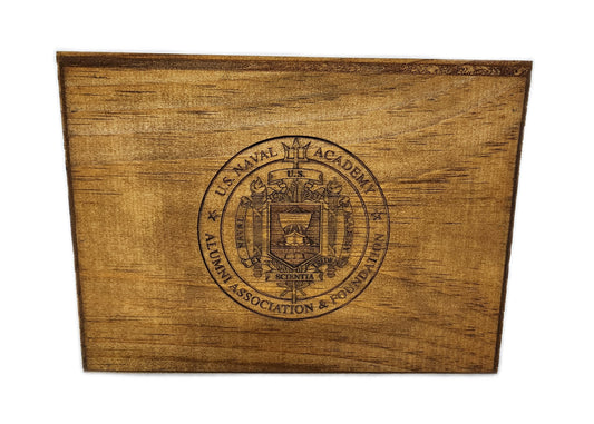 Official USNA Alumni Association laser engraved logo Mini-Accessory Memory Box
